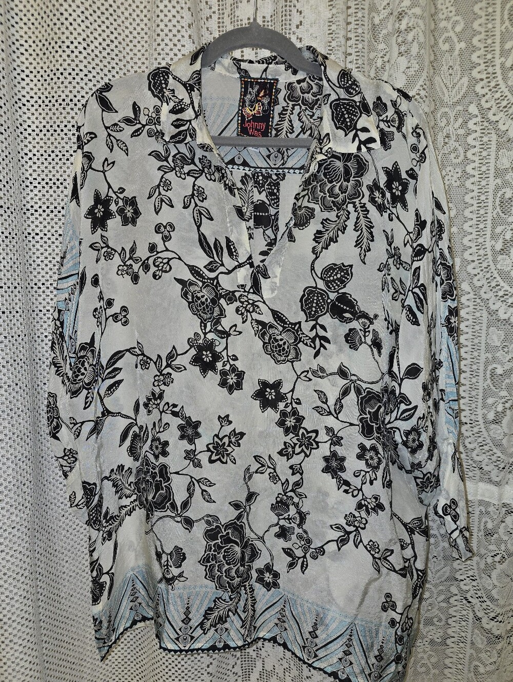Johnny Was Marlow Blouse Flowy Floral Womens Small